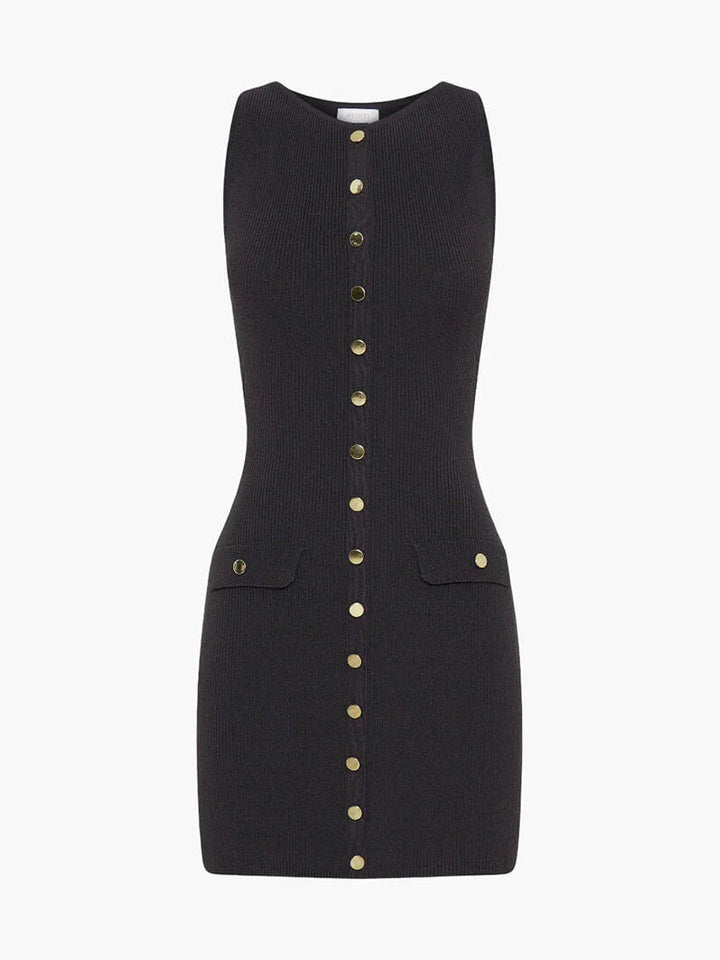 Ärmelloses Strick-Minikleid für Damen