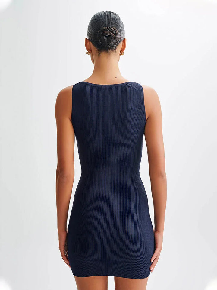 Ärmelloses Strick-Minikleid für Damen