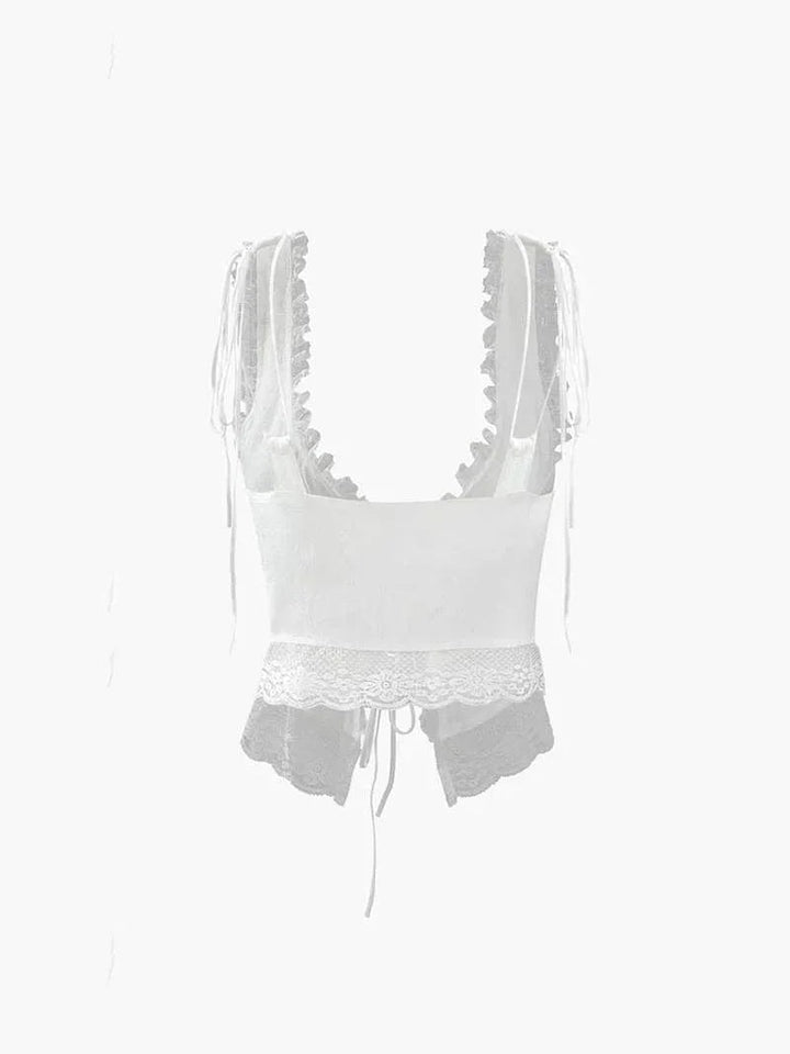 Ärmelloses Spitzentop für Damen