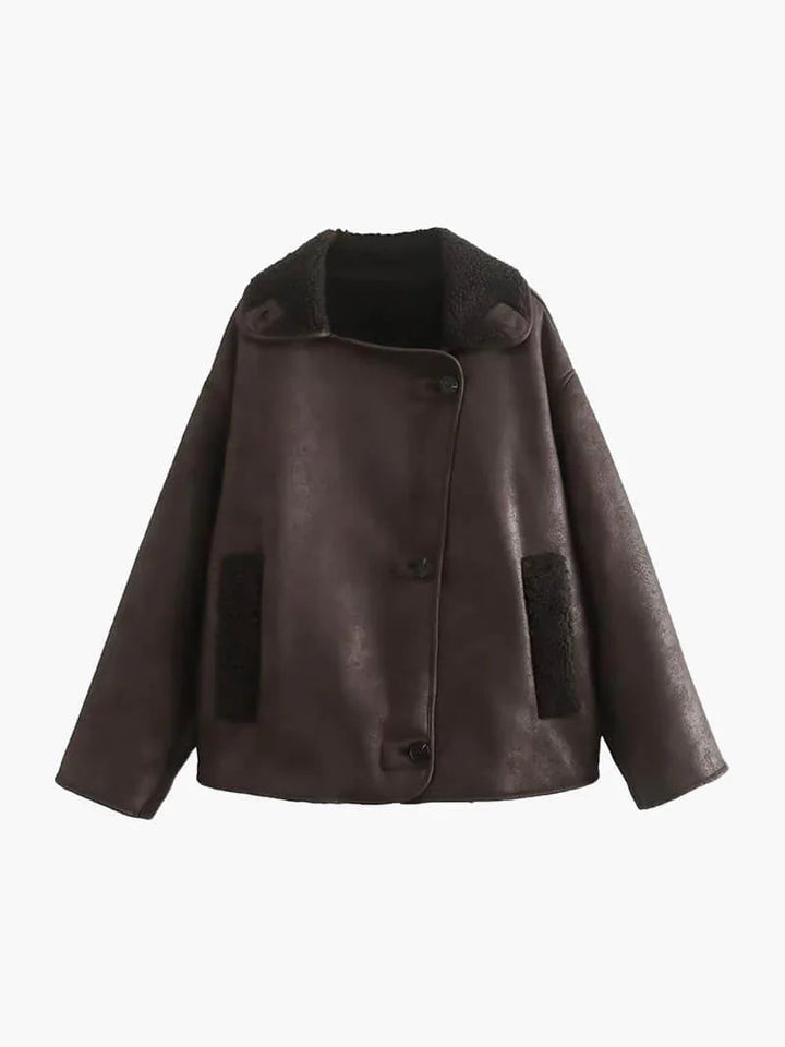 Knopfdetails Langarmjacke für Damen