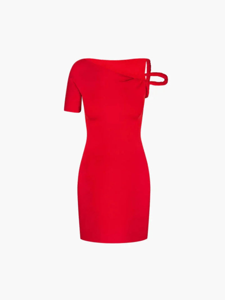 Asymmetrisches Minikleid mit Träger für Damen