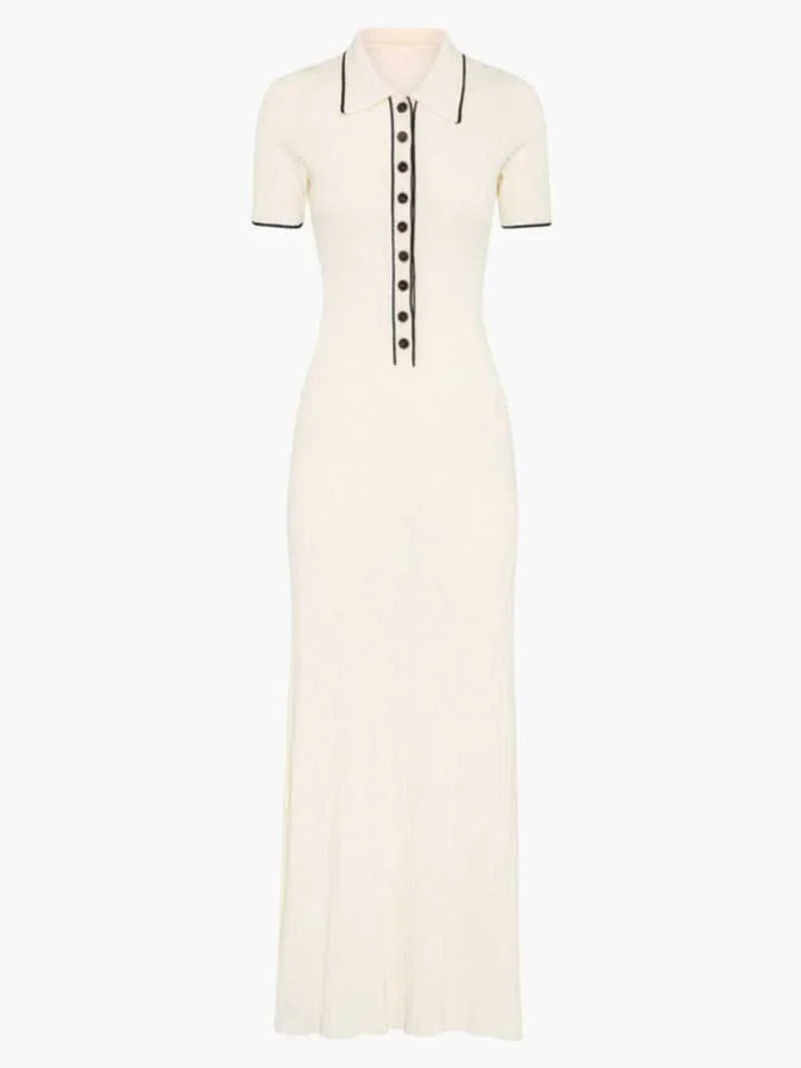 Geripptes Maxi Kleid für Damen