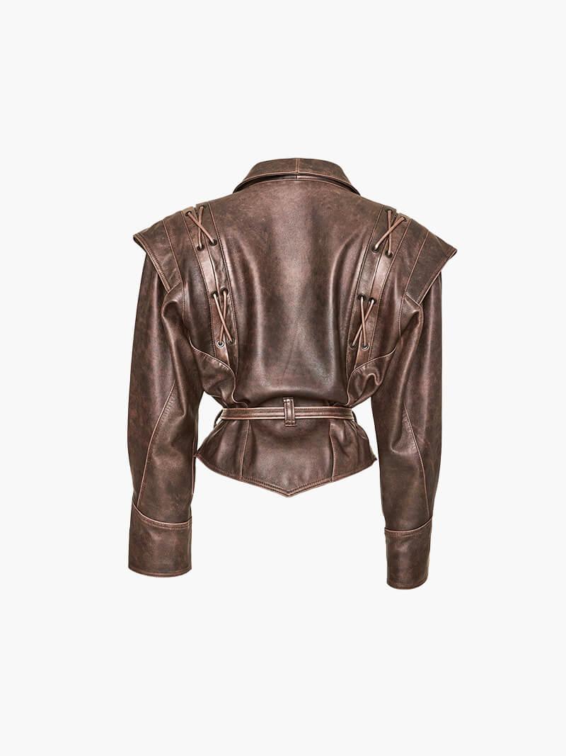 Knopf Schnürung Jacke für Damen