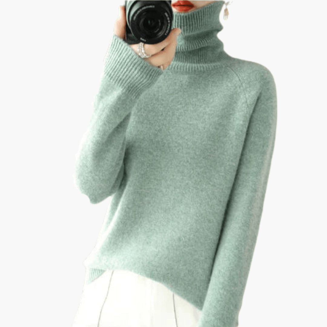 Rollkragen Strickpullover für Damen – Winter Pullover mit langen Ärmeln