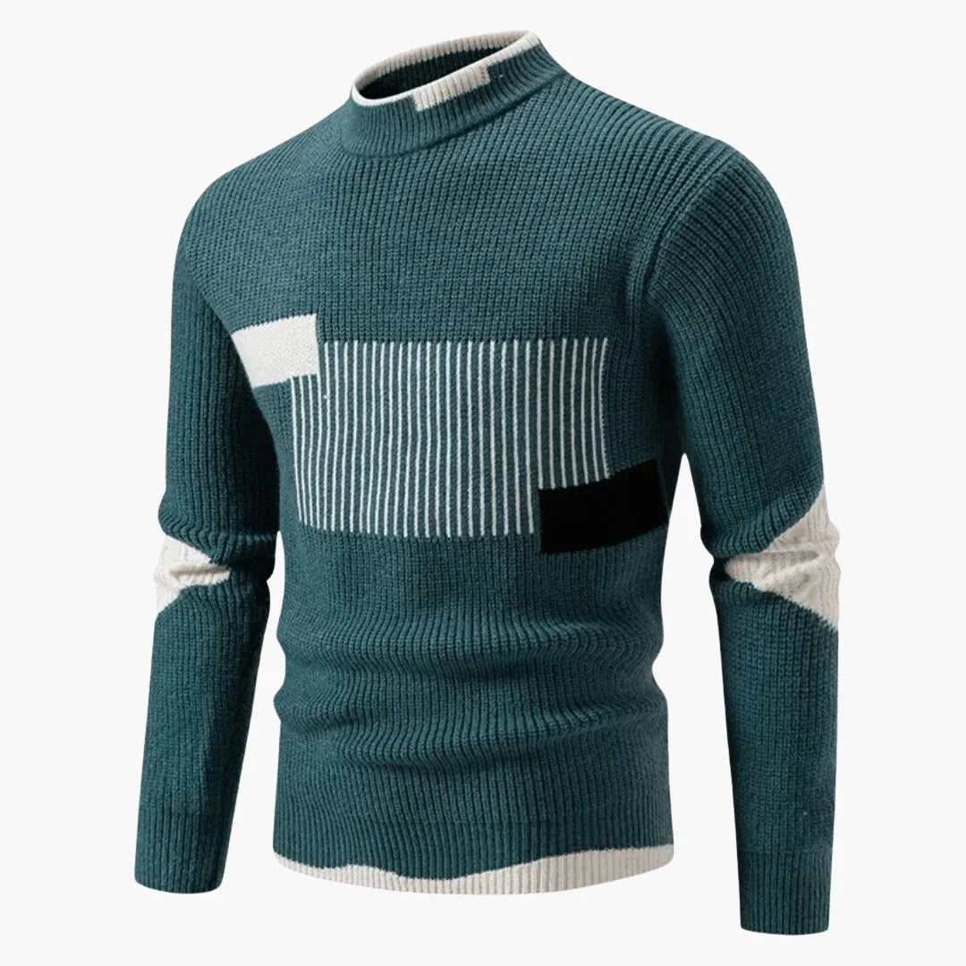 Strukturiertes Strickpullover für Herren