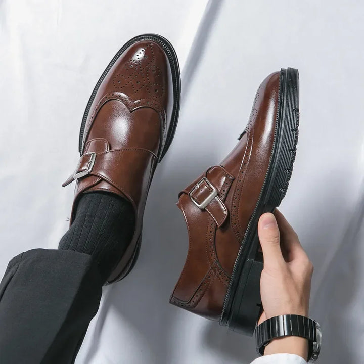 Stiefeletten mit Schnallenriemen für Herren