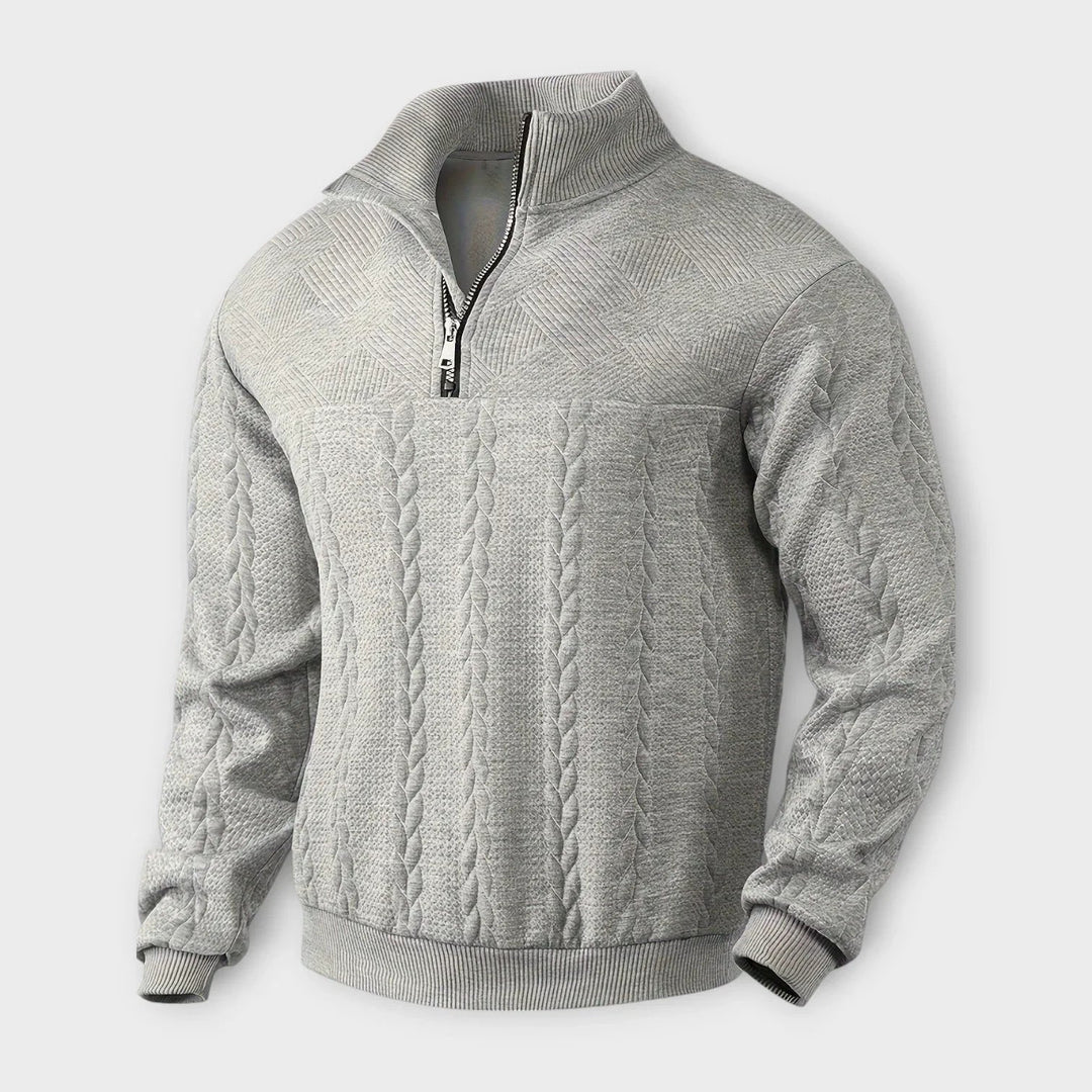 Vintage Halb-Zip Pullover für Herren