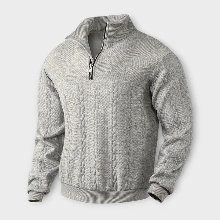 Vintage Halb-Zip Pullover für Herren