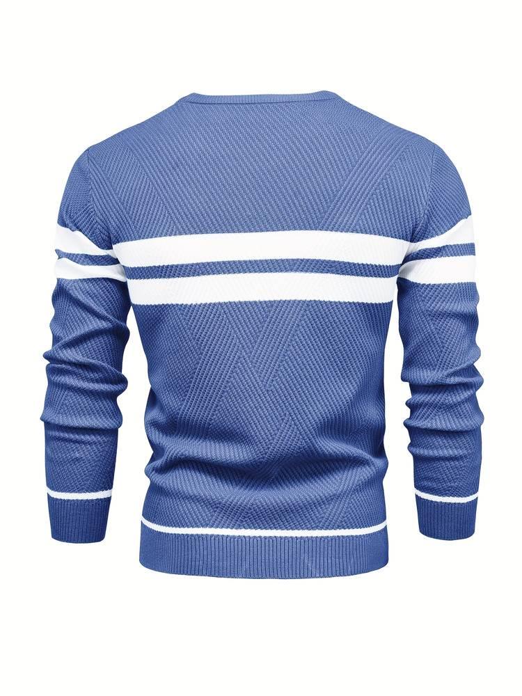Herren-Strickpullover mit Streifen