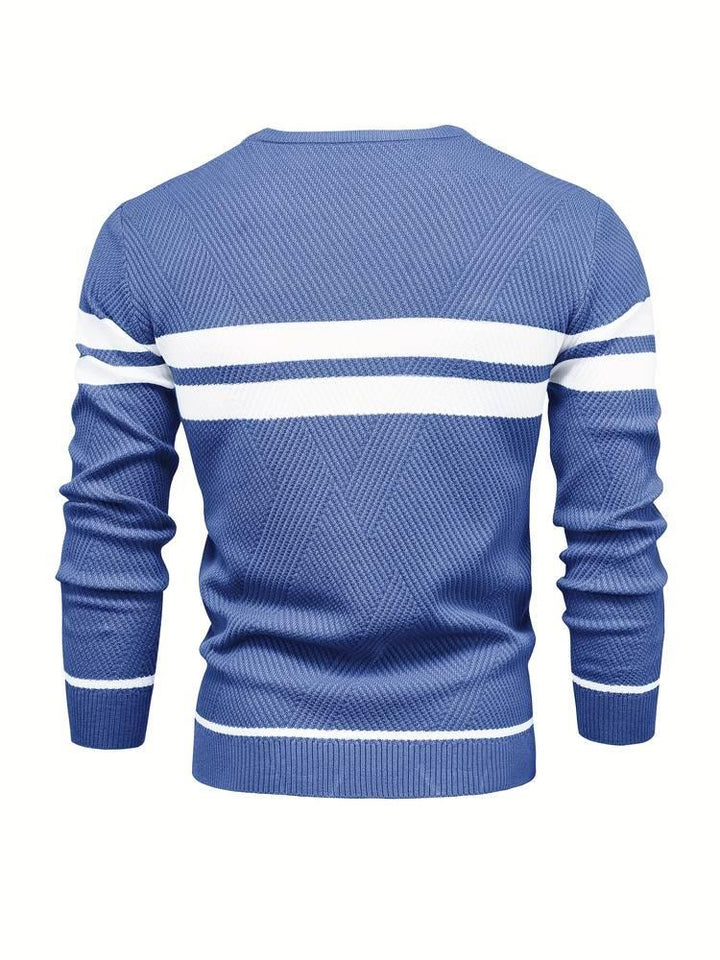 Herren-Strickpullover mit Streifen