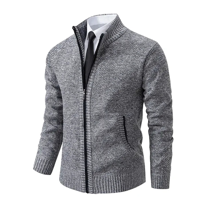 Gerippter Rollkragen Strickpullover für Herren