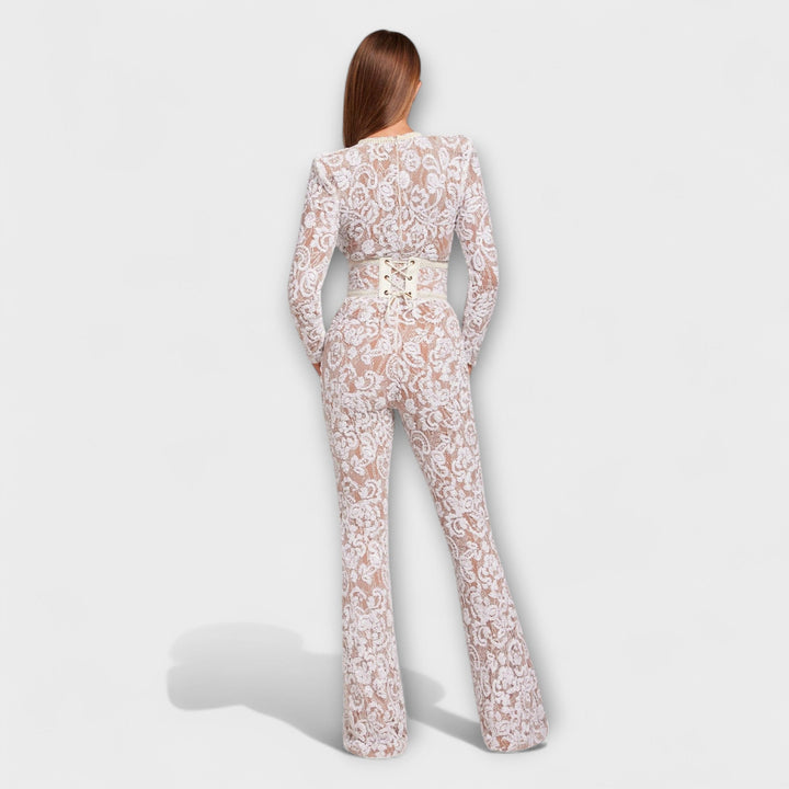 Theresia - Spitzen-Jumpsuit mit Korsett