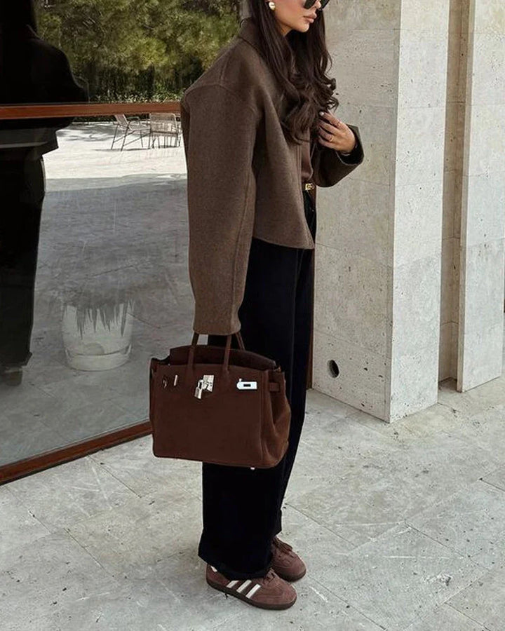 Kastenförmiger Kurzjacke für Damen
