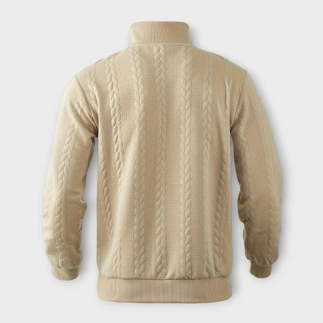 Vintage Halb-Zip Pullover für Herren