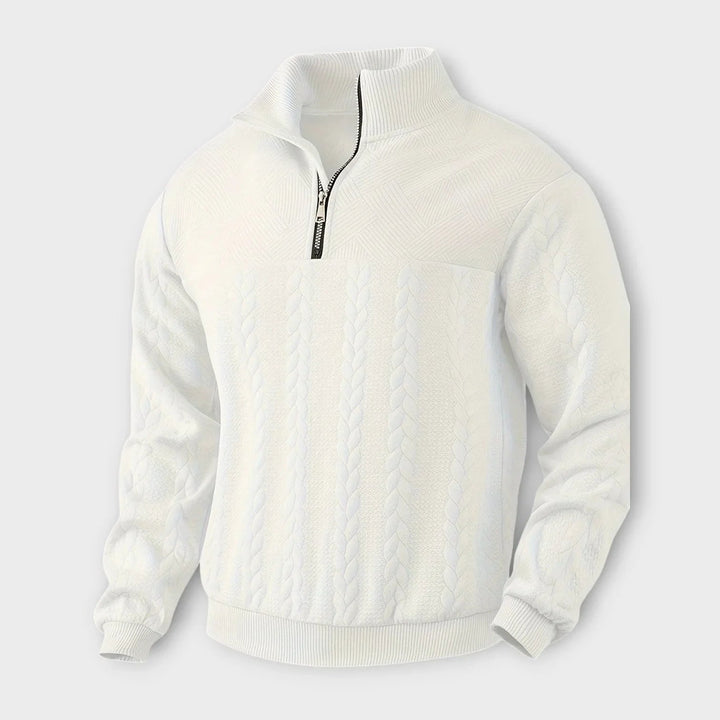 Vintage Halb-Zip Pullover für Herren