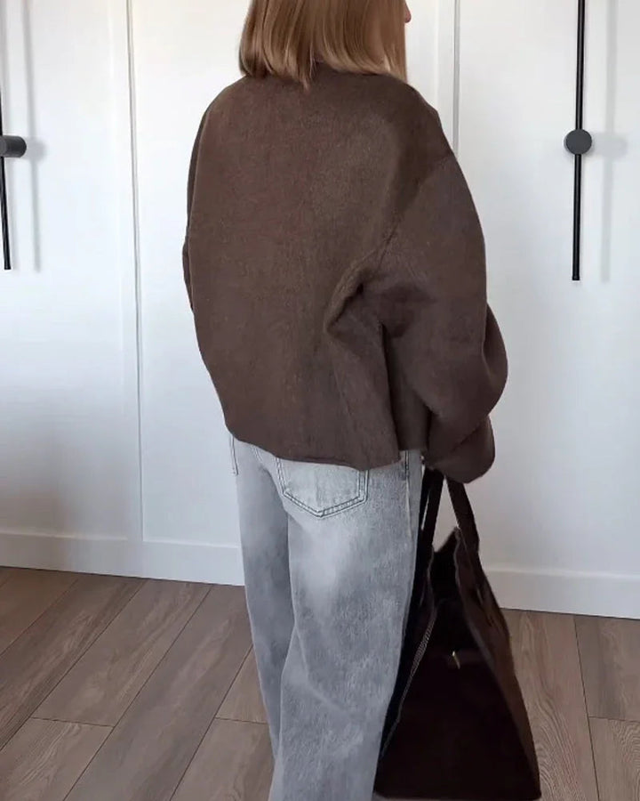 Kastenförmiger Kurzjacke für Damen