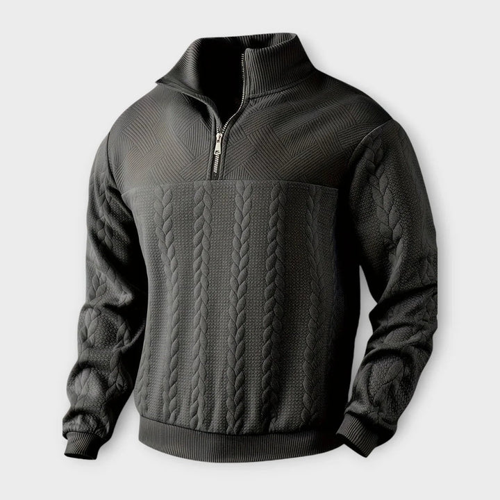 Vintage Halb-Zip Pullover für Herren
