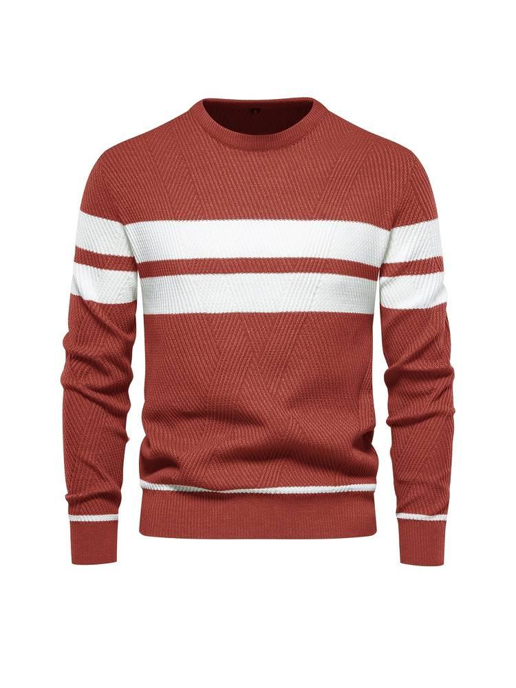 Herren-Strickpullover mit Streifen