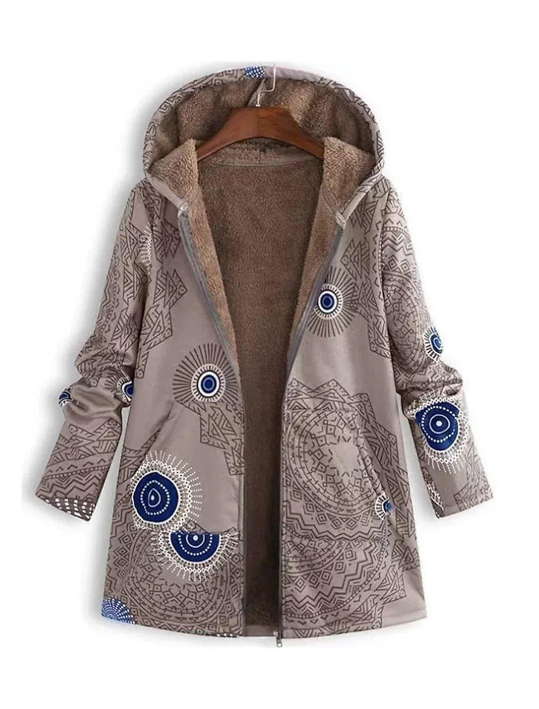 Gemustertes Winterjacke für Damen