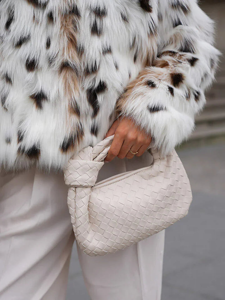 Animal-Print Kunstpelzjacke für Damen