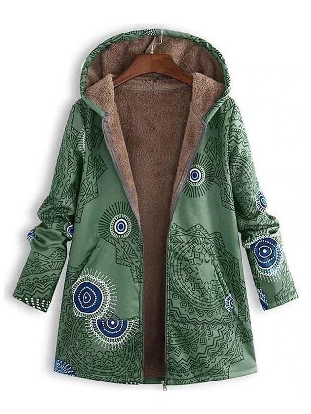 Gemustertes Winterjacke für Damen
